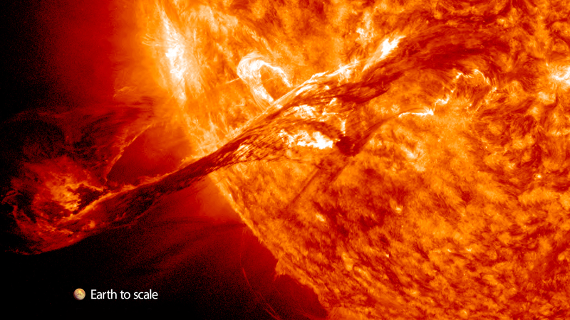 Illustration for article titled The Most Amazing Solar Eruption Ever Recorded Is Even More Terrifying In Video
